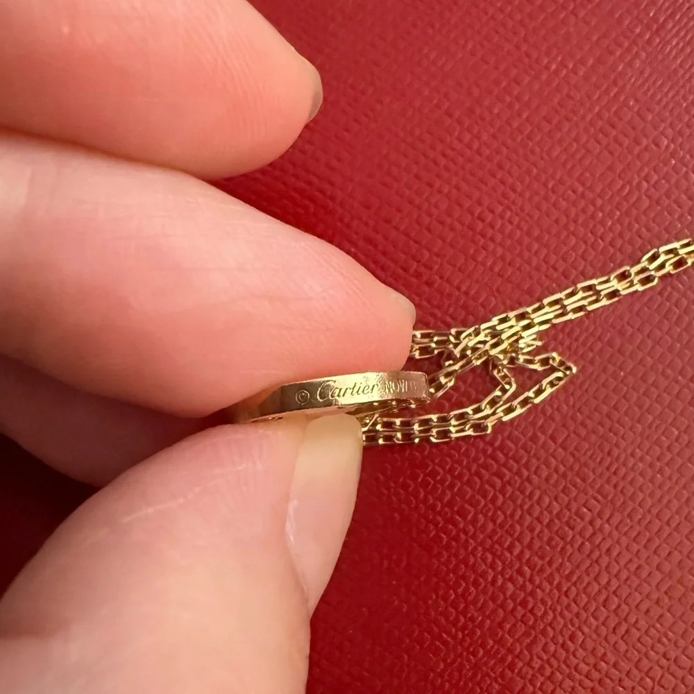 Cartier Rose Gold Love Chain Bracelet with Diamond - Picture 5 of 8